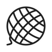 ícone de linha de bola de lã vetor