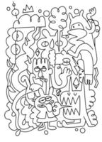 ilustração vetorial desenhada à mão de doodle, desenho de ferramentas de linha do ilustrador vetor