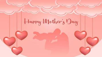 feliz dia das mães ilustração vetorial. ilustração vetorial de dia das mães para cartão de felicitações, postagens de mídia social. vetor