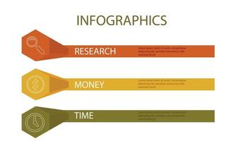 design de infográfico de vetor com ícones. diagrama de processo, fluxograma, gráfico de informações, infográficos para conceito de negócios, banner de apresentações, layout de fluxo de trabalho.