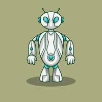 robô humanoide mecha mascote futuro vetor