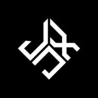 design de logotipo de carta jxj em fundo preto. conceito de logotipo de carta de iniciais criativas jxj. design de letras jxj. vetor
