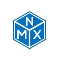 design de logotipo de letra nmx em fundo preto. conceito de logotipo de letra de iniciais criativas nmx. design de letras nmx. vetor