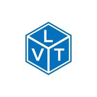 design de logotipo de carta lvt em fundo preto. conceito de logotipo de letra de iniciais criativas lvt. design de letra lvt. vetor