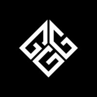 ggg carta logotipo design em fundo preto. ggg conceito de logotipo de letra de iniciais criativas. design de letra ggg. vetor