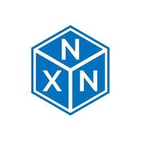 design de logotipo de carta nxn em fundo preto. conceito de logotipo de carta de iniciais criativas nxn. design de letra nxn. vetor