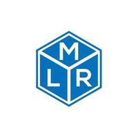 design de logotipo de carta mlr em fundo preto. conceito de logotipo de letra de iniciais criativas mlr. design de letra mlr. vetor