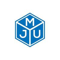 design de logotipo de letra mju em fundo preto. conceito de logotipo de letra de iniciais criativas mju. design de letra mju. vetor