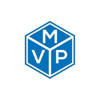 design de logotipo de carta mobilemvp em fundo preto. conceito de logotipo de letra de iniciais criativas mvp. design de letra mvp. vetor