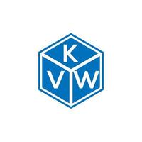 design de logotipo de letra kvw em fundo preto. conceito de logotipo de letra de iniciais criativas kvw. desenho de letra kvw. vetor