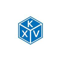 design de logotipo de letra kxv em fundo preto. conceito de logotipo de letra de iniciais criativas kxv. design de letra kxv. vetor