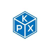 design de logotipo de letra kpx em fundo preto. conceito de logotipo de letra de iniciais criativas kpx. design de letra kpx. vetor