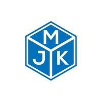 design de logotipo de letra mjk em fundo preto. conceito de logotipo de letra de iniciais criativas mjk. design de letra mjk. vetor