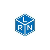 design de logotipo de carta lrn em fundo preto. Conceito de logotipo de letra de iniciais criativas lrn. design de letra lrn. vetor