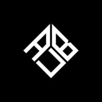 design de logotipo de carta abu em fundo preto. conceito de logotipo de carta de iniciais criativas de abu. design de carta abu. vetor
