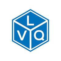 design de logotipo de letra lvq em fundo preto. conceito de logotipo de letra de iniciais criativas lvq. design de letra lvq. vetor