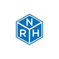 nrh conceito de logotipo de carta de iniciais criativas. nrh carta design.nrh carta logotipo design em fundo preto. nrh conceito de logotipo de carta de iniciais criativas. design de letra nr. vetor