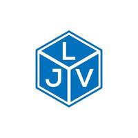 design de logotipo de carta ljv em fundo preto. conceito de logotipo de letra de iniciais criativas ljv. design de letra ljv. vetor