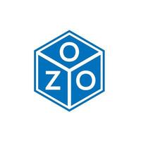 design de logotipo de carta ozo em fundo preto. conceito de logotipo de letra de iniciais criativas ozo. design de letras ozo. vetor