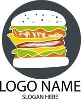 vetor de logotipo de hambúrguer. ícone de hambúrguer