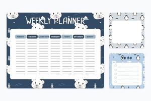 bonito para fazer memorando e planner vetor