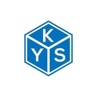 design de logotipo de carta kys em fundo preto. conceito de logotipo de letra de iniciais criativas kys. kys design de letras. vetor