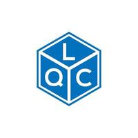 design de logotipo de carta lqc em fundo preto. conceito de logotipo de letra de iniciais criativas lqc. design de letra lqc. vetor