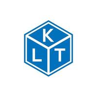 design de logotipo de letra klt em fundo preto. conceito de logotipo de letra de iniciais criativas klt. design de letra klt. vetor