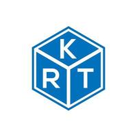 design de logotipo de letra krt em fundo preto. conceito de logotipo de letra de iniciais criativas krt. design de letra krt. vetor