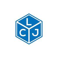 design de logotipo de carta lcj em fundo preto. conceito de logotipo de letra de iniciais criativas lcj. design de letras lcj. vetor