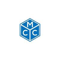 design de logotipo de carta mcc em fundo preto. conceito de logotipo de letra de iniciais criativas do mcc. design de letra mcc. vetor