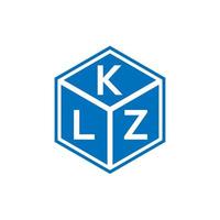 klz carta logotipo design em fundo preto. conceito de logotipo de letra de iniciais criativas klz. klz design de letras. vetor