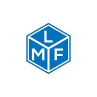 design de logotipo de carta lmf em fundo preto. conceito de logotipo de letra de iniciais criativas lmf. design de letra lmf. vetor