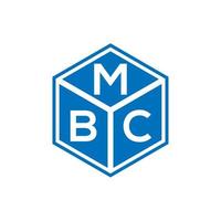 conceito de logotipo de letra de iniciais criativas mbc. mbc carta design.mbc carta logotipo design em fundo preto. conceito de logotipo de letra de iniciais criativas mbc. design de letra mbc. vetor