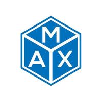 conceito de logotipo de carta de iniciais criativas max. max carta design.max carta logotipo design em fundo preto. conceito de logotipo de carta de iniciais criativas max. design de letra máximo. vetor