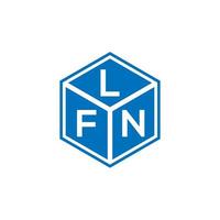 Design de logotipo de carta lfn em fundo preto. Conceito de logotipo de letra de iniciais criativas lfn. design de letra lfn. vetor