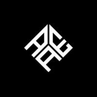 design de logotipo de carta aea em fundo preto. conceito de logotipo de letra de iniciais criativas aea. design de letra aea. vetor