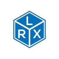design de logotipo de carta lrx em fundo preto. conceito de logotipo de letra de iniciais criativas lrx. design de letra lrx. vetor