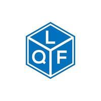 design de logotipo de letra lqf em fundo preto. conceito de logotipo de letra de iniciais criativas lqf. design de letra lqf. vetor