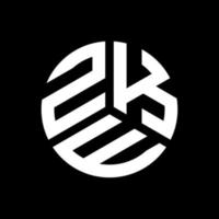 design de logotipo de letra zke em fundo preto. conceito de logotipo de letra de iniciais criativas zke. design de letra zke. vetor