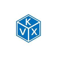 design de logotipo de letra kvx em fundo preto. conceito de logotipo de letra de iniciais criativas kvx. design de letra kvx. vetor