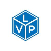 design de logotipo de carta lvp em fundo preto. conceito de logotipo de letra de iniciais criativas lvp. design de letra lvp. vetor