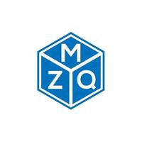 design de logotipo de letra mzq em fundo preto. conceito de logotipo de letra de iniciais criativas mzq. design de letra mzq. vetor