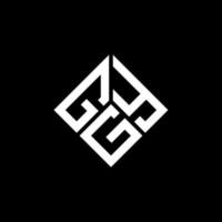 design de logotipo de carta gyg em fundo preto. gyg conceito de logotipo de letra de iniciais criativas. design de carta gyg. vetor