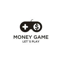 inspiração de design de logotipo criativo online de jogo de dinheiro joystick vetor