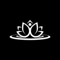 estética saudável de lótus. uma ilustração do logotipo de uma combinação de uma flor de lótus com uma pessoa saudável