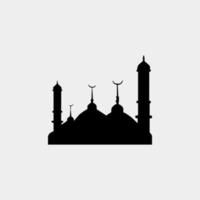 silhueta da mesquita. elementos de design da mesquita vetor