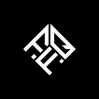 design de logotipo de carta fqf em fundo preto. conceito de logotipo de letra de iniciais criativas fqf. design de letra fqf. vetor