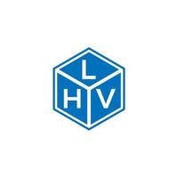 design de logotipo de carta lhv em fundo preto. conceito de logotipo de letra de iniciais criativas lhv. design de letras lhv. vetor