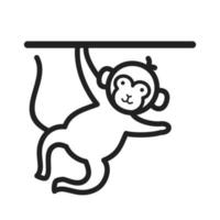 ícone de macaco tocando vetor
